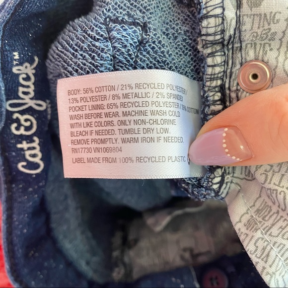 Cat & Jack Skinny Style Sparkle Jeans, size 18M - Picture 3 of 5